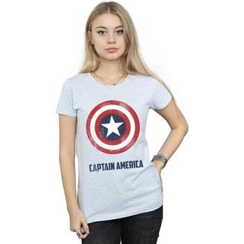 T-shirt Marvel Captain America Shield Text