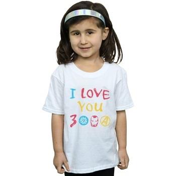 T-shirt enfant Marvel Avengers Endgame I Love You 3000 Crayons