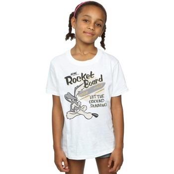 T-shirt enfant Dessins Animés Wile E Coyote Rocket Board