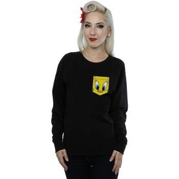 Sweat-shirt Dessins Animés Tweety Pie Face Faux Pocket