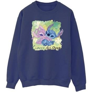 Sweat-shirt Disney Lilo And Stitch St Patrick's Day Clover