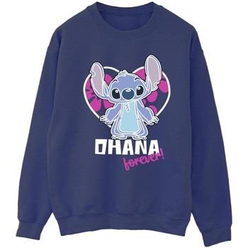 Sweat-shirt Disney Lilo And Stitch Ohana Forever Heart