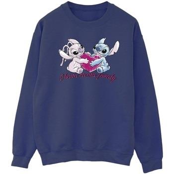 Sweat-shirt Disney Lilo And Stitch Ohana Heart With Angel