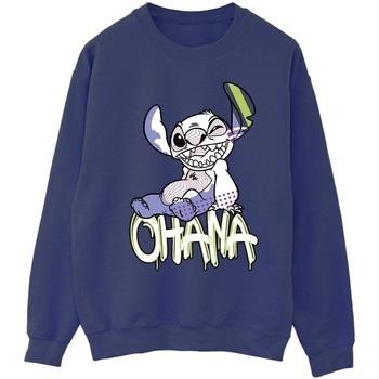 Sweat-shirt Disney Lilo And Stitch Ohana Graffiti