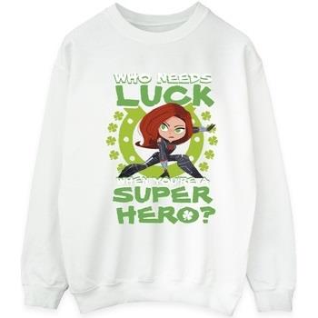 Sweat-shirt Marvel St Patrick's Day Black Widow Luck