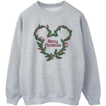 Sweat-shirt Disney Mickey Mouse Merry Christmas Holly