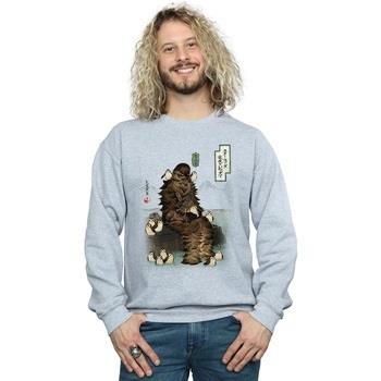 Sweat-shirt Disney The Last Jedi Japanese Chewbacca Porgs