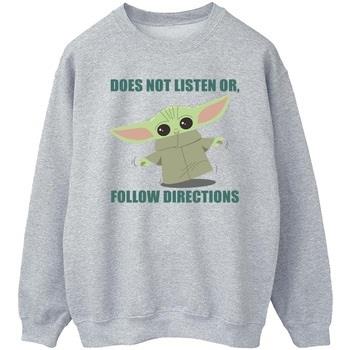 Sweat-shirt Disney The Mandalorian Grogu Does Not Listen