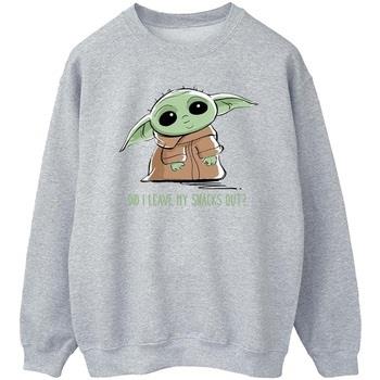 Sweat-shirt Disney The Mandalorian Grogu Snacks Meme