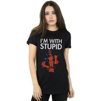 T-shirt Marvel I'm With Stupid