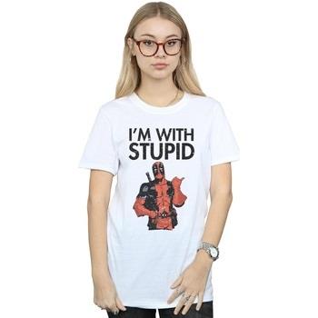 T-shirt Marvel I'm With Stupid