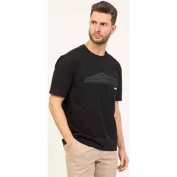 T-shirt BOSS T-shirt à col rond en coton Black avec logo
