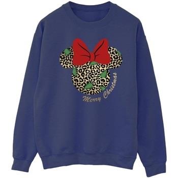 Sweat-shirt Disney Minnie Mouse Leopard Christmas