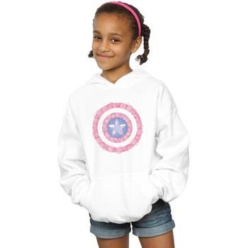 Sweat-shirt enfant Marvel Captain America Flowers Shield