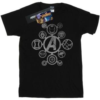 T-shirt Marvel Avengers Infinity War Distressed Metal Icons