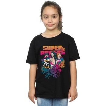 T-shirt enfant Dc Comics Super Powers Neon Floral
