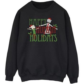 Sweat-shirt Rick And Morty Happy Human Holidays