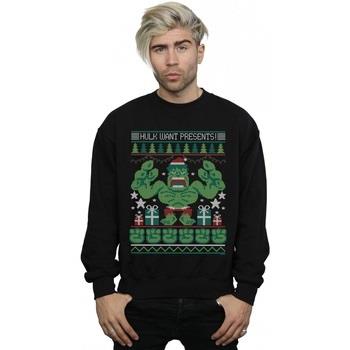 Sweat-shirt Marvel Hulk Want Presents Fair Isle