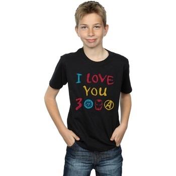 T-shirt enfant Marvel Avengers Endgame I Love You 3000 Crayons