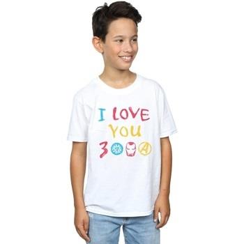 T-shirt enfant Marvel Avengers Endgame I Love You 3000 Crayons
