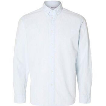 Chemise Selected 16092564 SLIMRICK-POPLIN-LIGHT BLUE