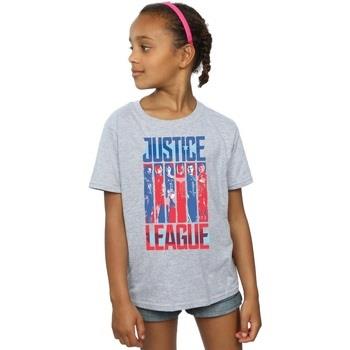 T-shirt enfant Dc Comics Justice League Movie Team Flag