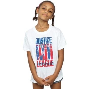 T-shirt enfant Dc Comics Justice League Movie Team Flag