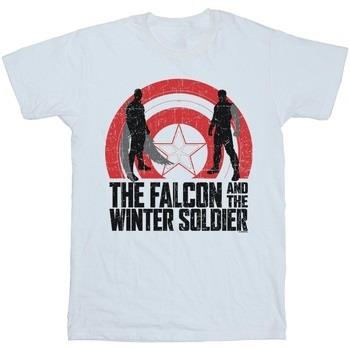 T-shirt Marvel The Falcon And The Winter Soldier Shield Silhouettes