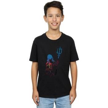 T-shirt enfant Dc Comics Aquaman Battle Silhouette