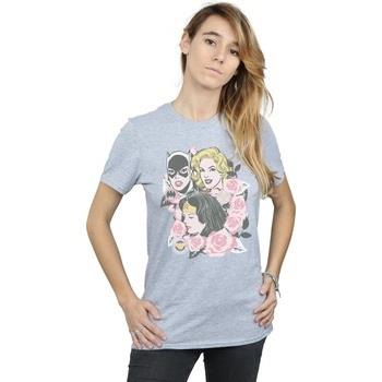 T-shirt Dc Comics Super Powers Floral Frame