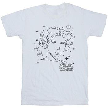 T-shirt enfant Disney Episode IV: A New Hope Leia Christmas Sketch