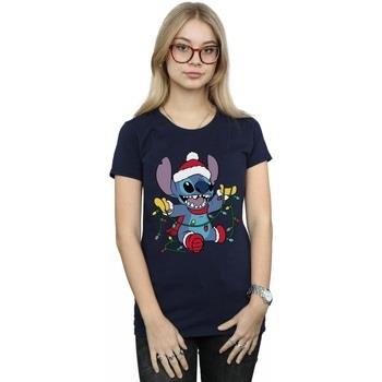 T-shirt Disney Lilo And Stitch Christmas Lights