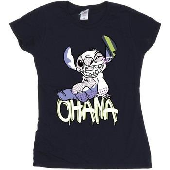 T-shirt Disney Lilo And Stitch Ohana Graffiti