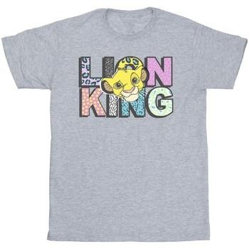 T-shirt enfant Disney The Lion King Pattern Logo