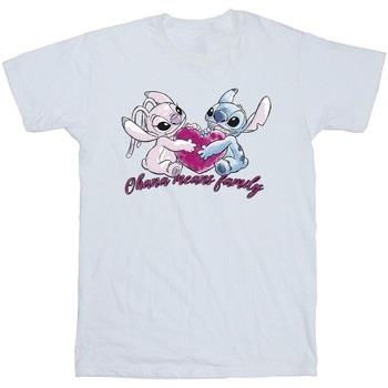 T-shirt enfant Disney Lilo And Stitch Ohana Heart With Angel
