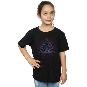 T-shirt enfant Harry Potter Neon Deathly Hallows