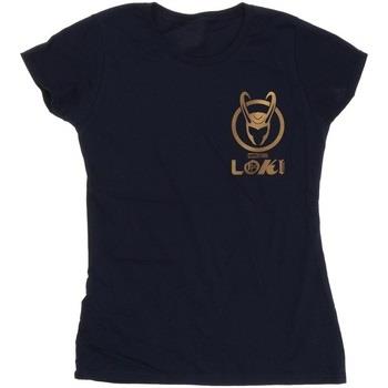 T-shirt Marvel Loki Horn Logo Faux Pocket