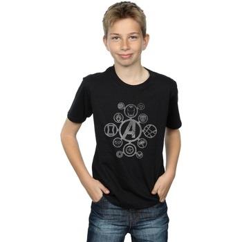 T-shirt enfant Marvel Avengers Infinity War Distressed Metal Icons