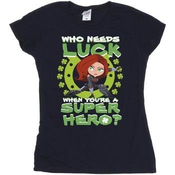 T-shirt Marvel St Patrick's Day Black Widow Luck