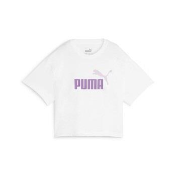 T-shirt enfant Puma GRILS LOGO CROPPED TEE