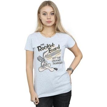 T-shirt Dessins Animés Wile E Coyote Rocket Board