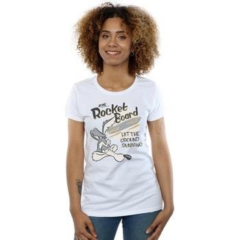 T-shirt Dessins Animés Wile E Coyote Rocket Board