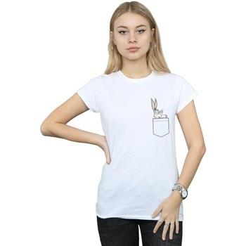 T-shirt Dessins Animés Bugs Bunny Faux Pocket