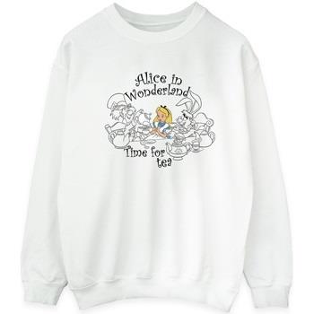 Sweat-shirt Disney Alice In Wonderland Time For Tea
