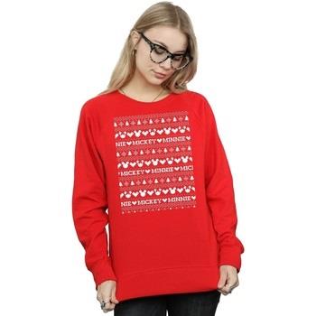 Sweat-shirt Disney Mickey And Minnie Christmas Fair Isle