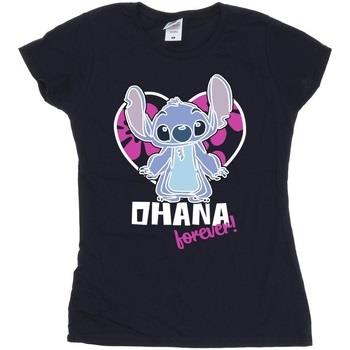 T-shirt Disney Lilo And Stitch Ohana Forever Heart