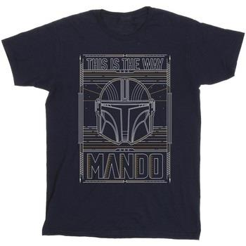 T-shirt enfant Disney The Mandalorian The Way Outline Helm