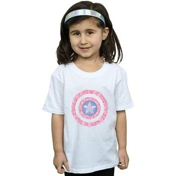 T-shirt enfant Marvel Captain America Flowers Shield