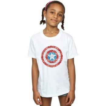 T-shirt enfant Marvel Captain America Pixelated Shield