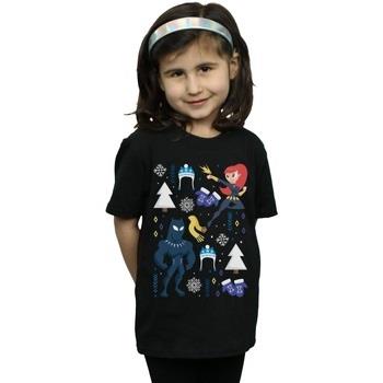 T-shirt enfant Marvel Black Panther And Black Widow Christmas Day